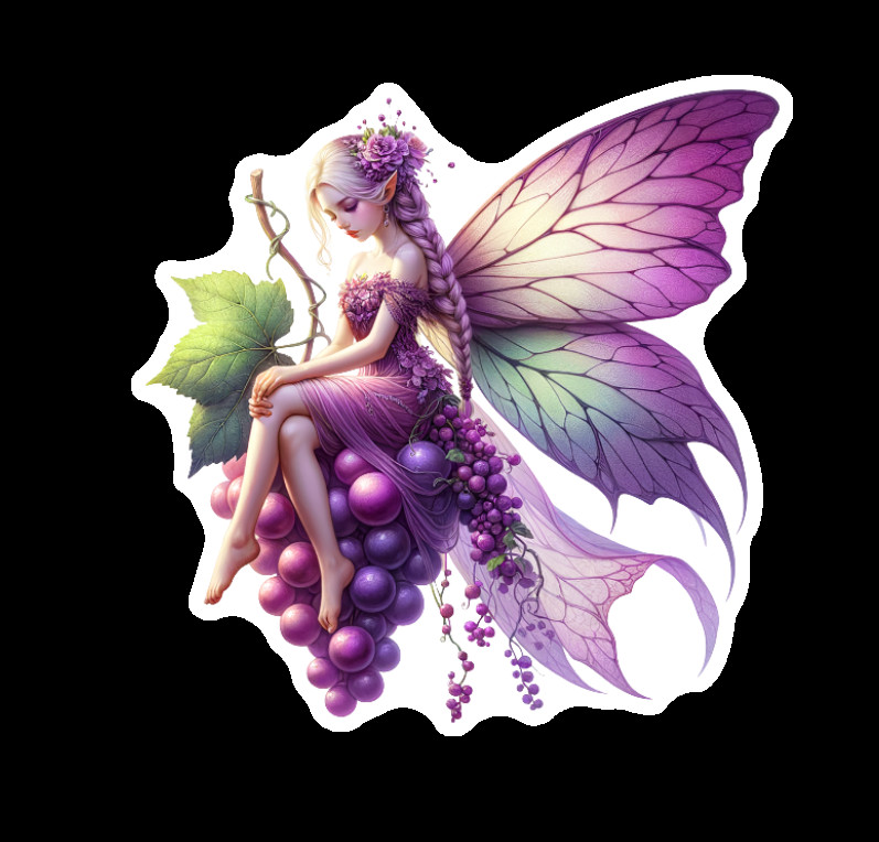Durable Weatherproof Fall Fairy Vinyl Decal Handmade UV Coated Outdoor Indoor