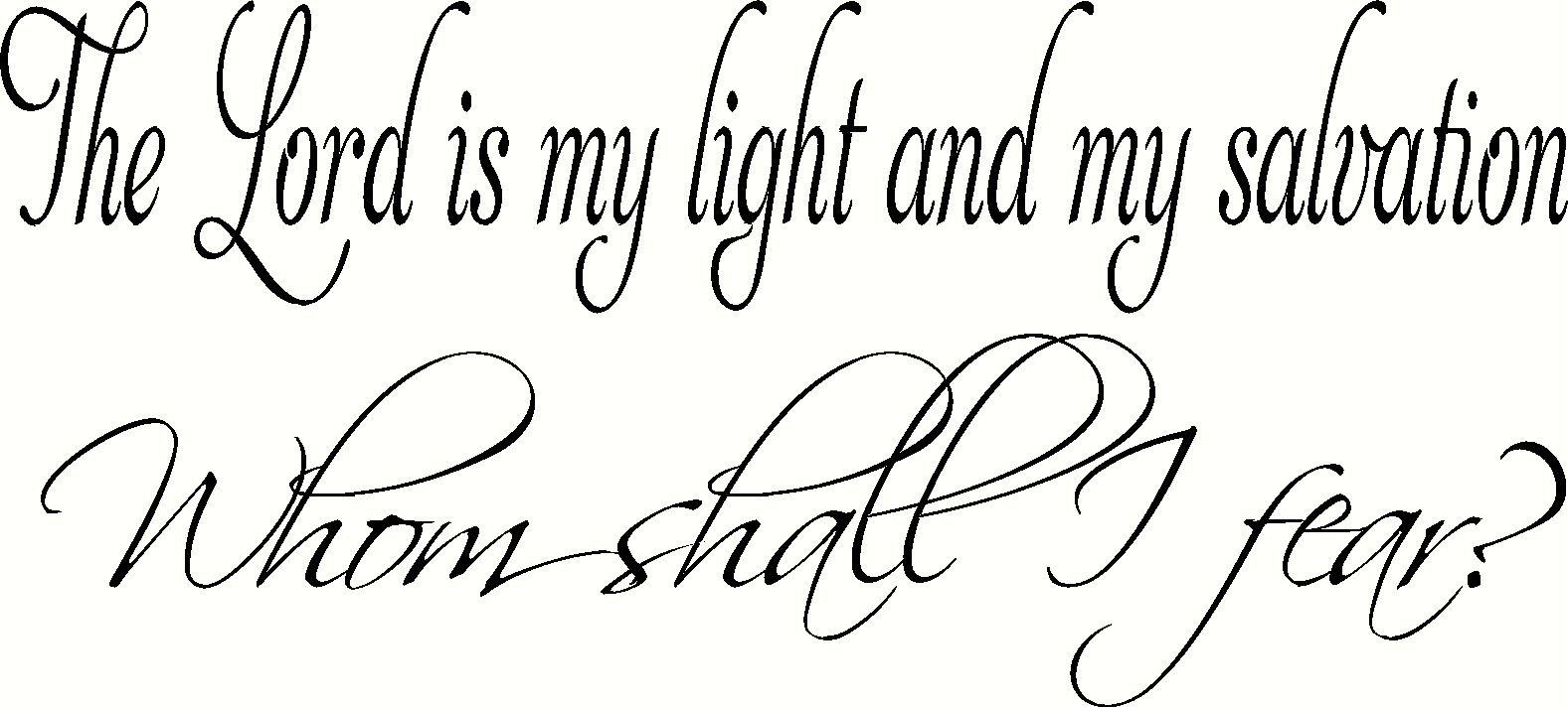 The Lord is my Light 9"x22" Bible Verse Wall Decal by Scripture Wall Art