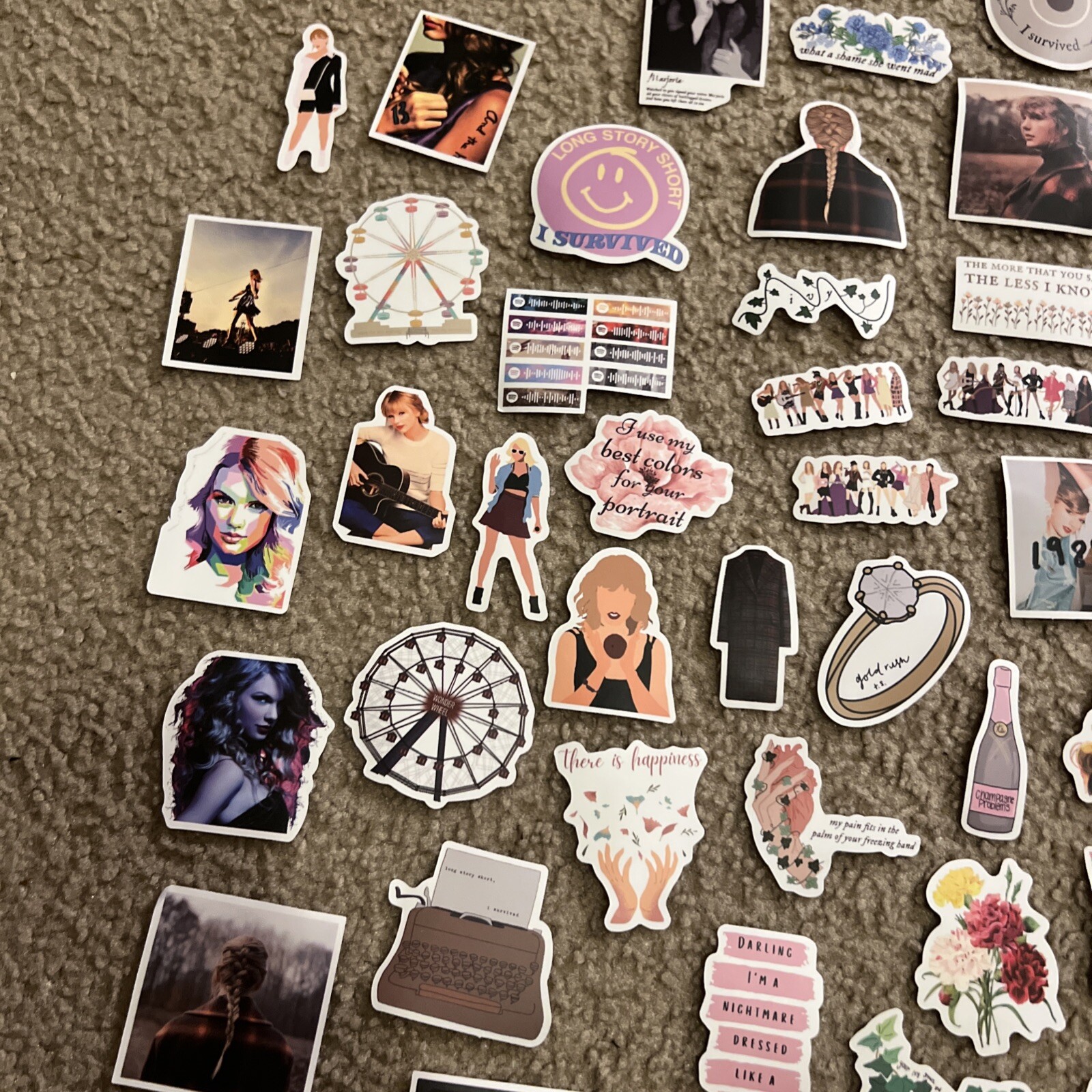 100 Piece Taylor Swift Stickers Laptop Luggage Decals Dope Wall Sticker Lot A