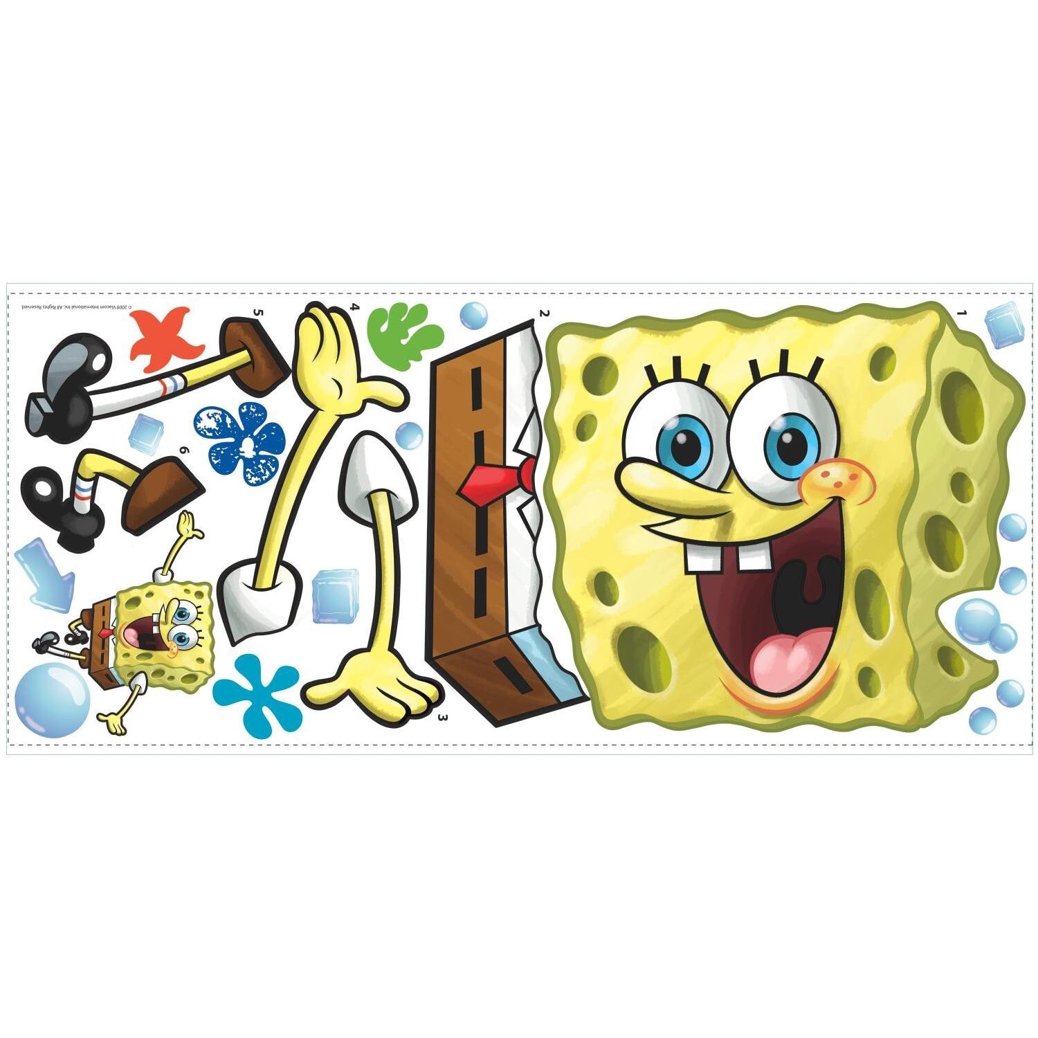 Rmk1406gm Spongebob Squarepants Peel And Stick Giant Wall Decal Yellow