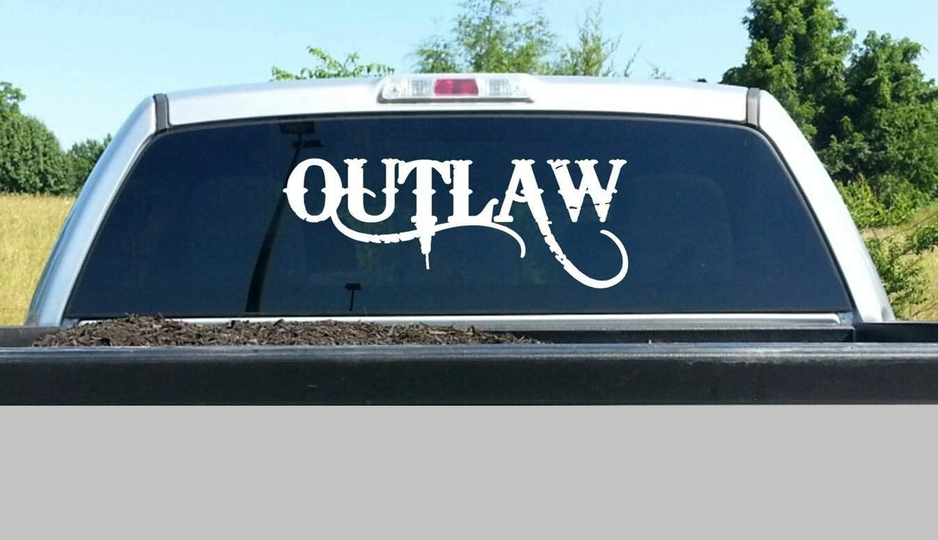 Outlaw Decal Sticker for Car Truck SUV Van Boat Western Art 26.50 Inch D1047