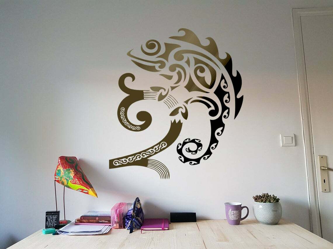 Chameleon Sticker, Vinyl Sticker, Chameleon Wall Decal, Nautical Vinyl Sticker