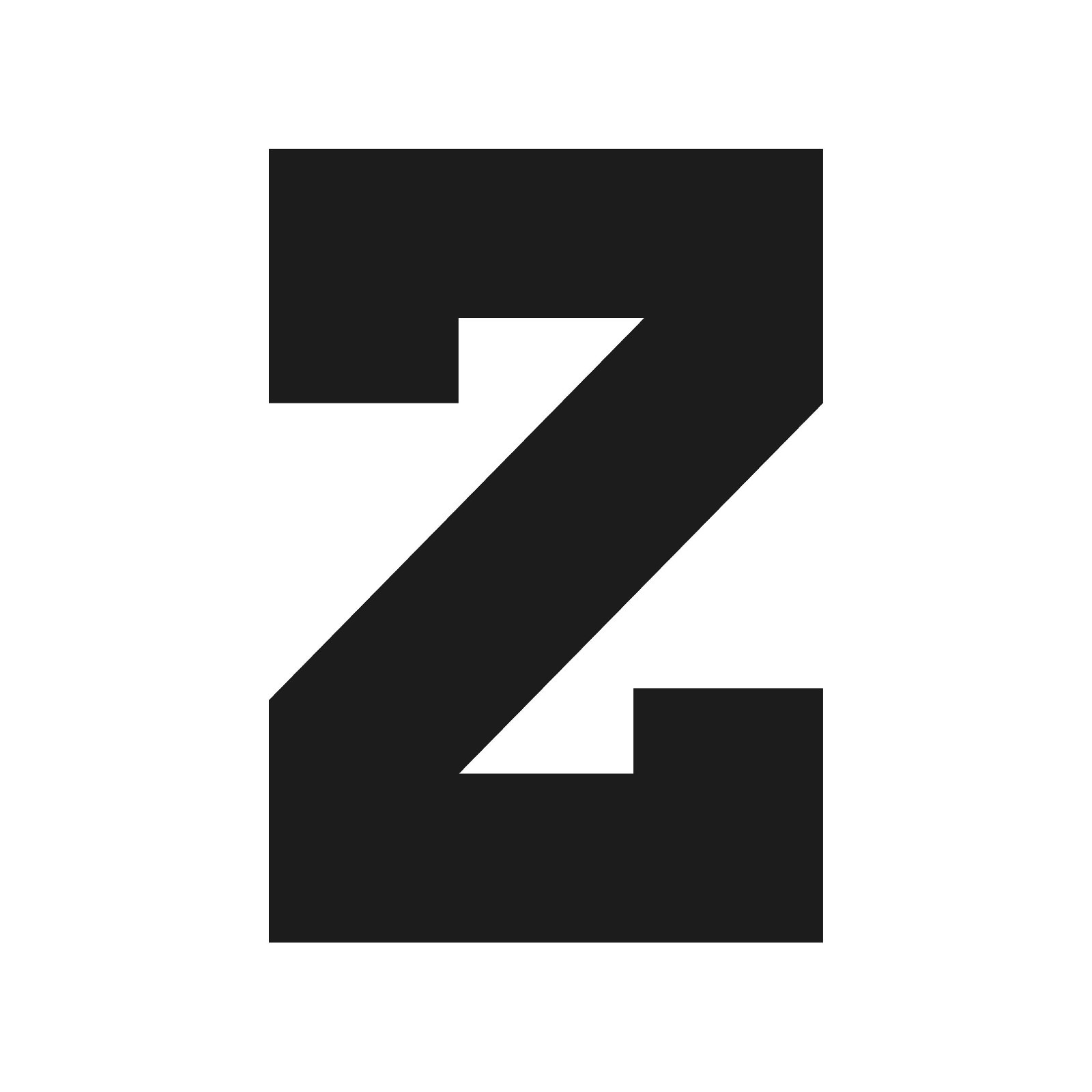 Letter Z Varsity font Vinyl decal bold sports font Sticker