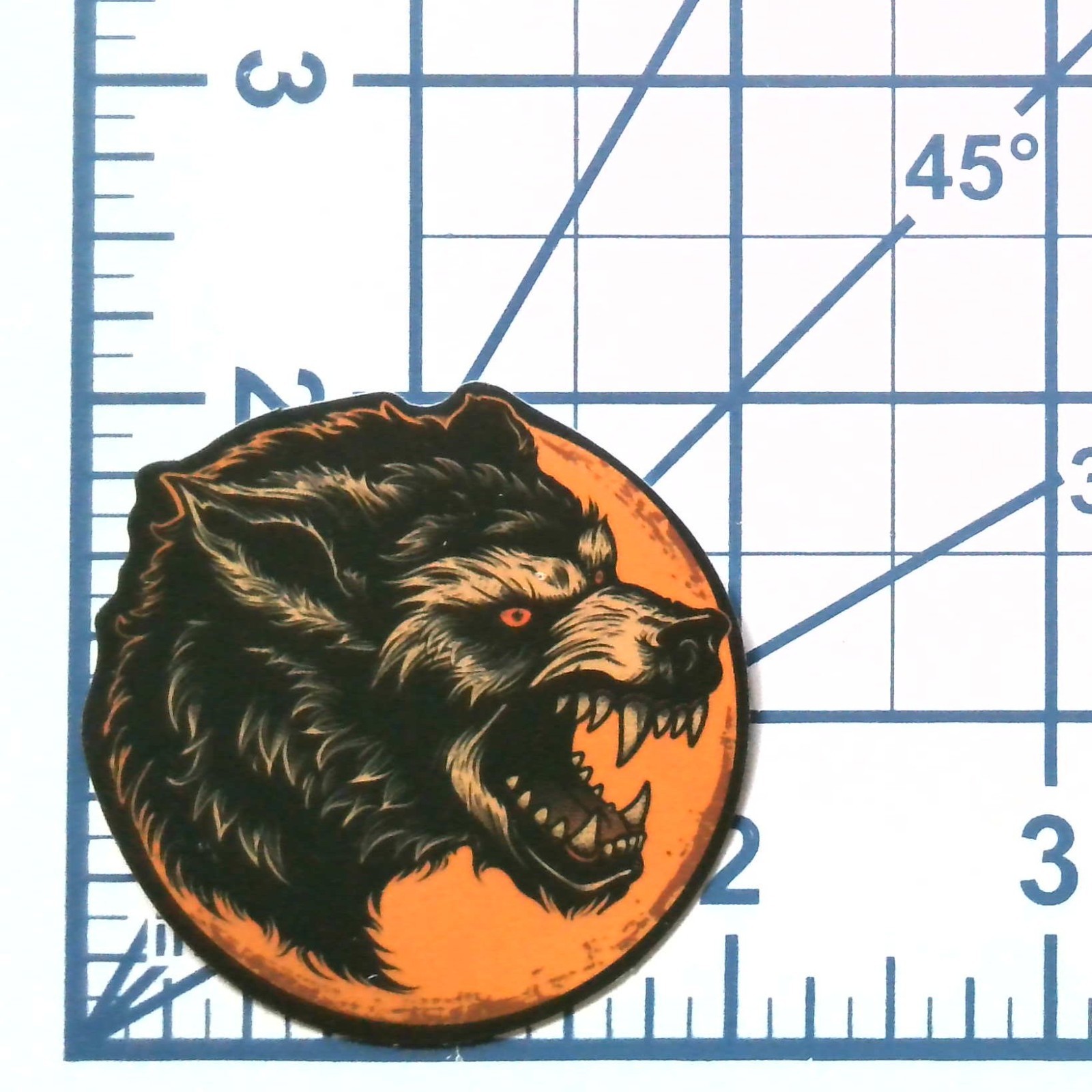 Werewolf Sticker Vinyl Die Cut Snarling Wolf Laptop Decal Journal Scrapbook Art