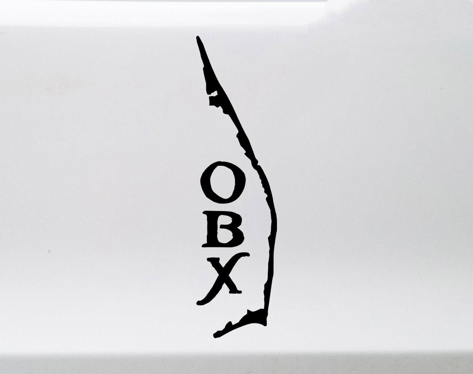 Outer Banks OBX Map Vinyl Decal V2 – Duck Corolla Hatteras NC – Die Cut Sticker