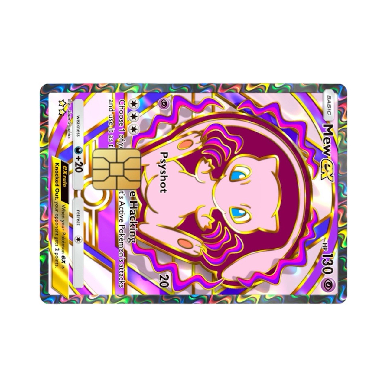 Mew Ex #366 Deluxe Pack TCG Pocket Credit Card Sticker