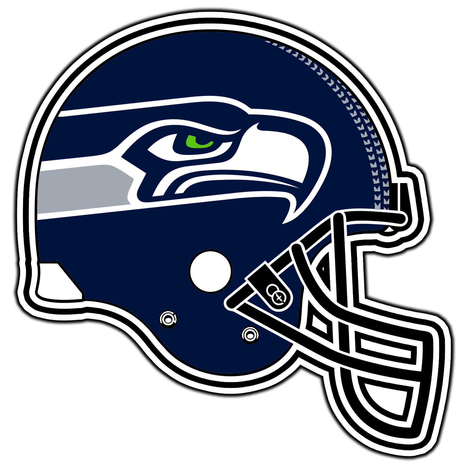 Seattle Seahawks Helmet Logo #6 Football Sticker Waterproof Vinyl Decal Die-Cut