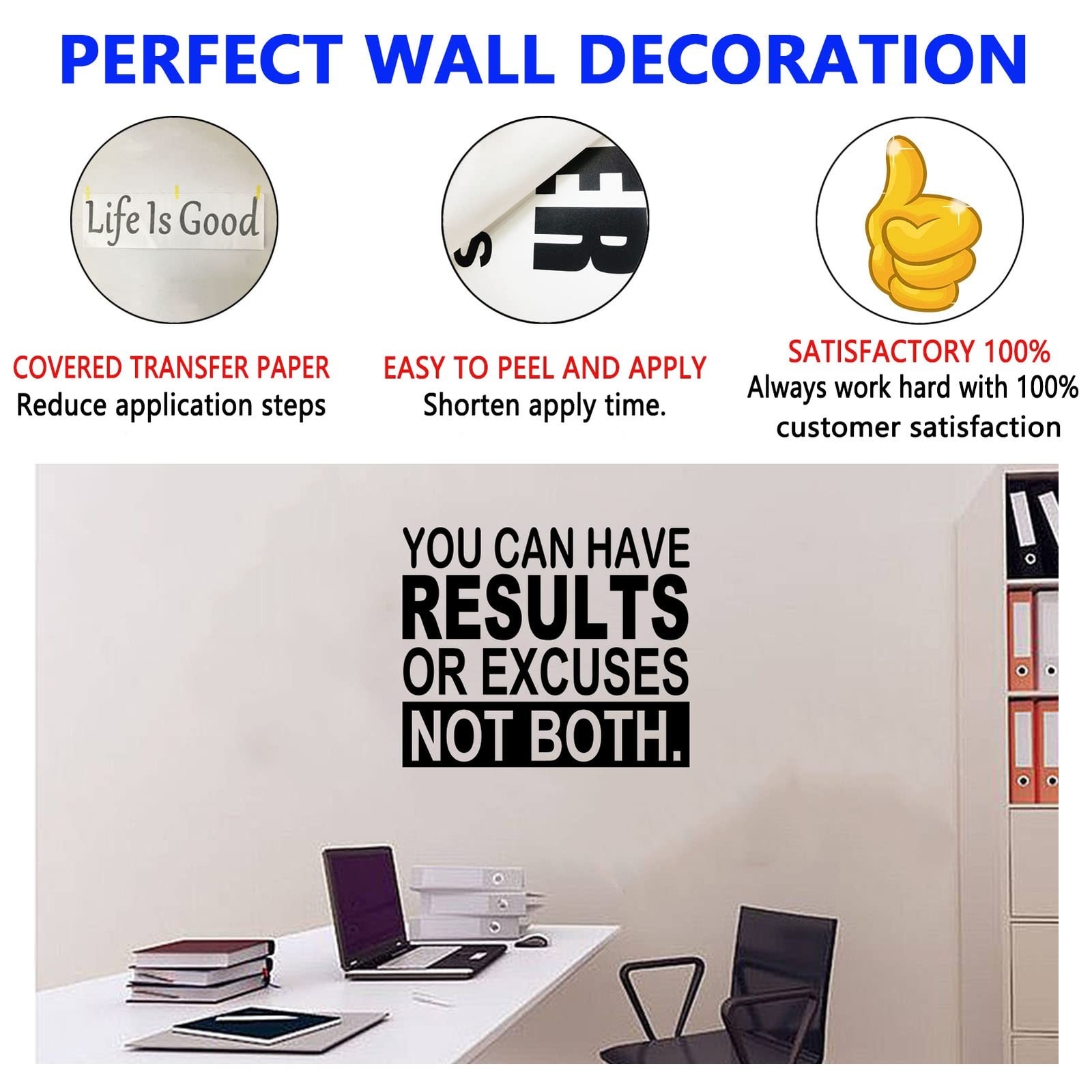Wall Art Stickers, Teamwork Wall Decal, (Easy to Apply), Vinyl Wall Decor Art…