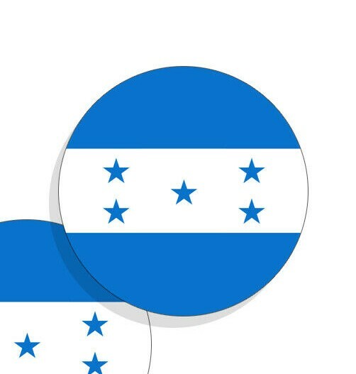 Honduras Flag Stickers Flag Decals Vinyl Round Indoor Outdoor Circles 4 pack