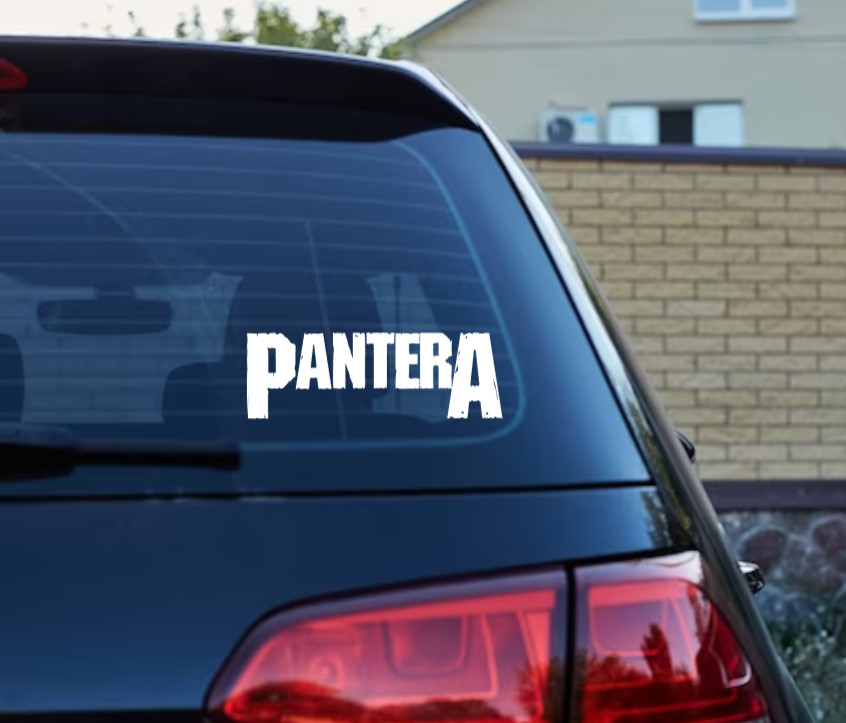 Pantera Vinyl Logo Sticker Decal Heavy Metal Band Car Bumper White Zombie Rob