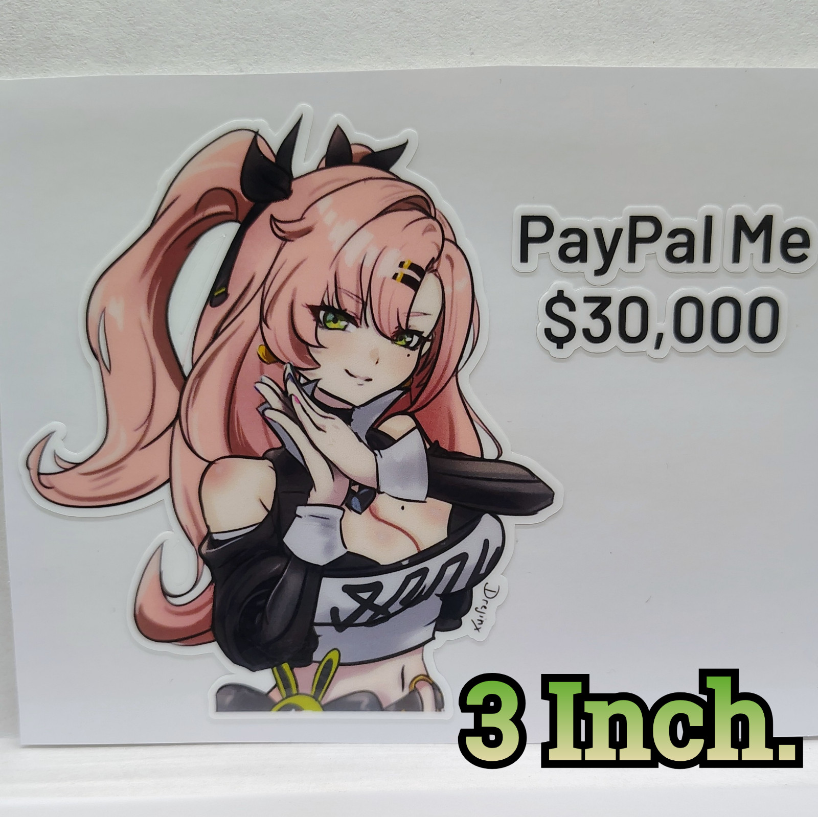 [ZZZ][3 Inches] Nicole Demara Pay Me $10K Meme! Fan Art Water-Resistant Sticker!