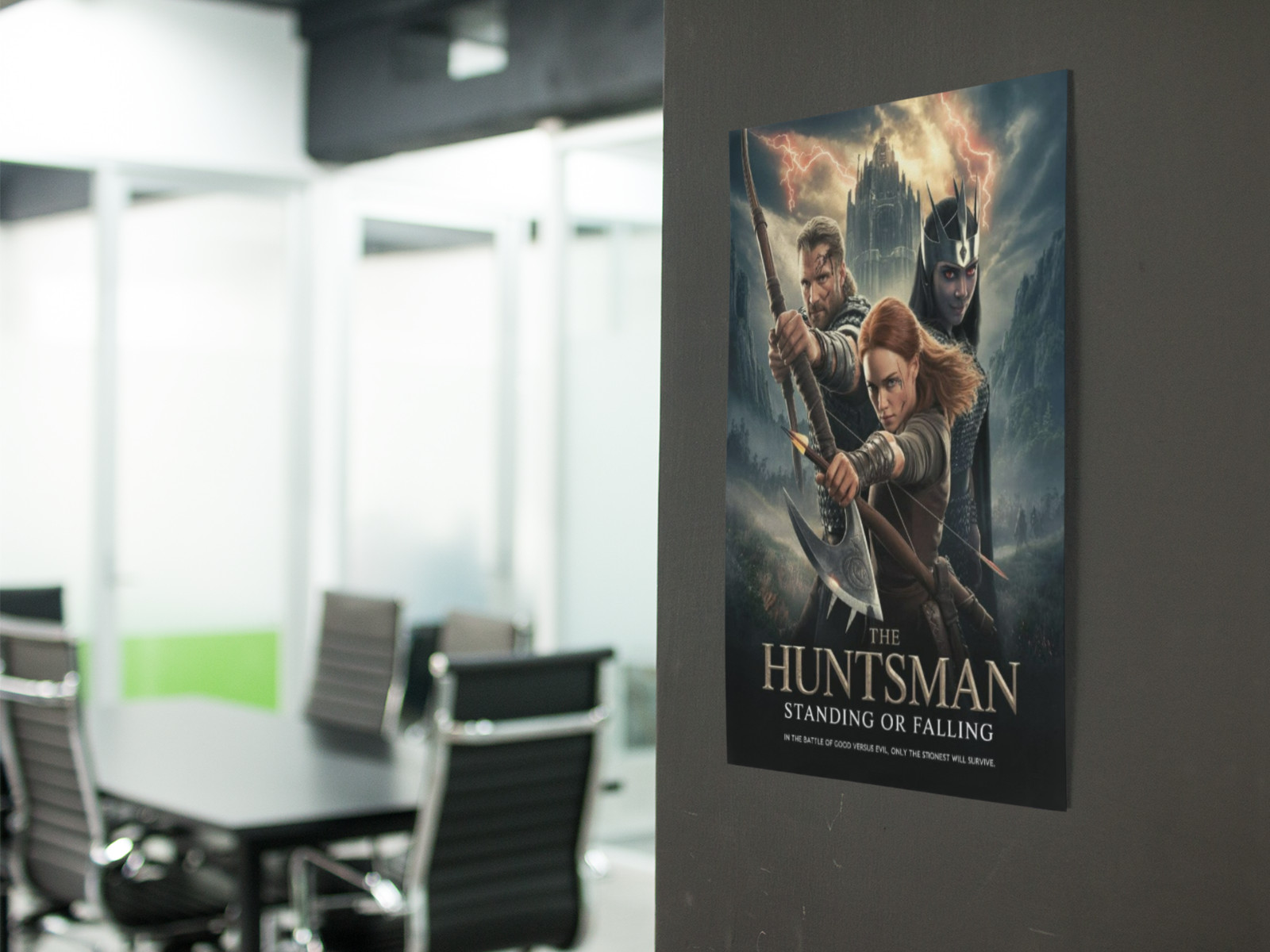 Dark Fantasy Huntsman Movie Style Wall Vinyl Decal Poster Print Removable Adhesi