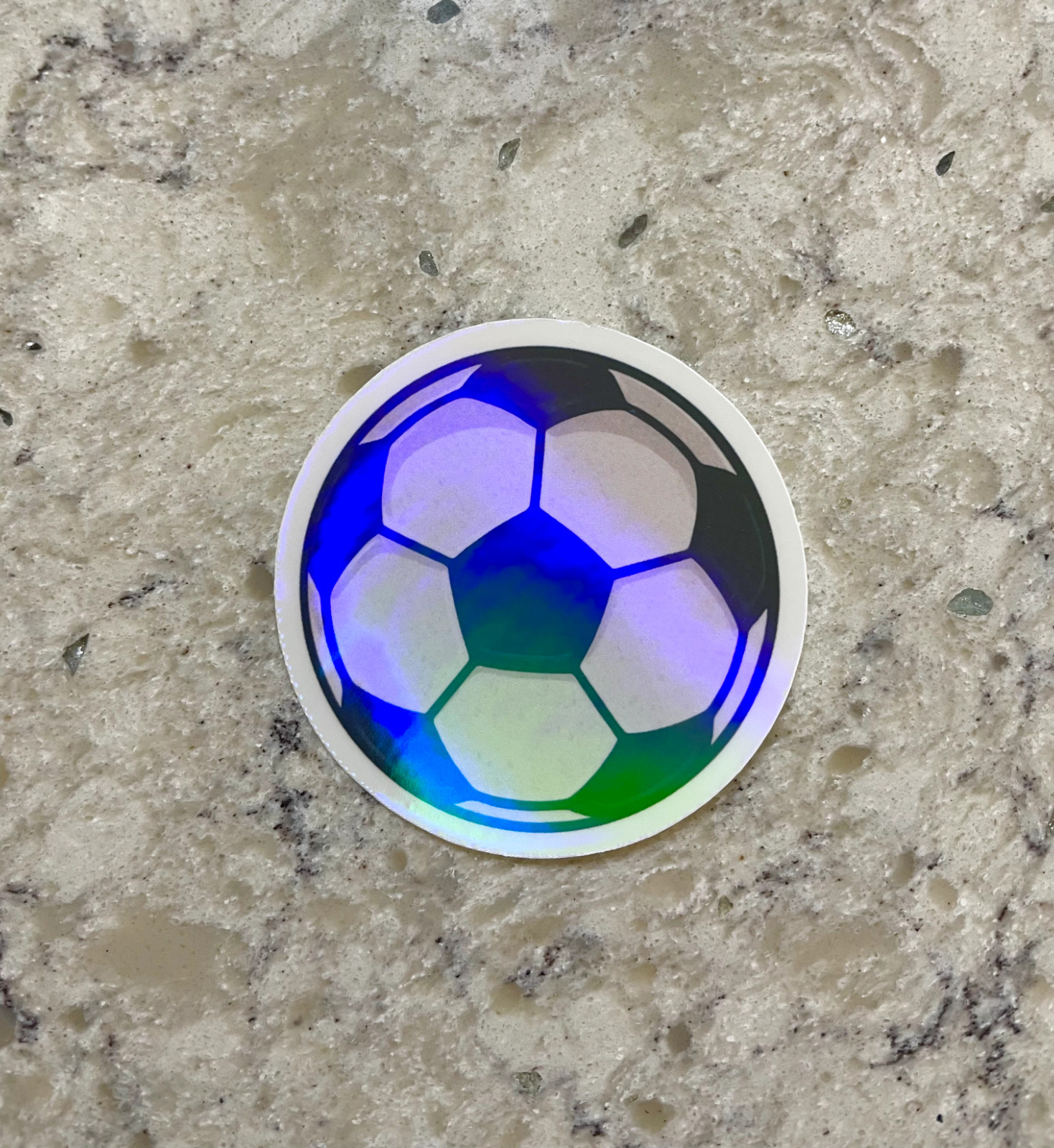 Soccer Ball Sticker l Gloss or Holographic Laminate l Waterproof Decal
