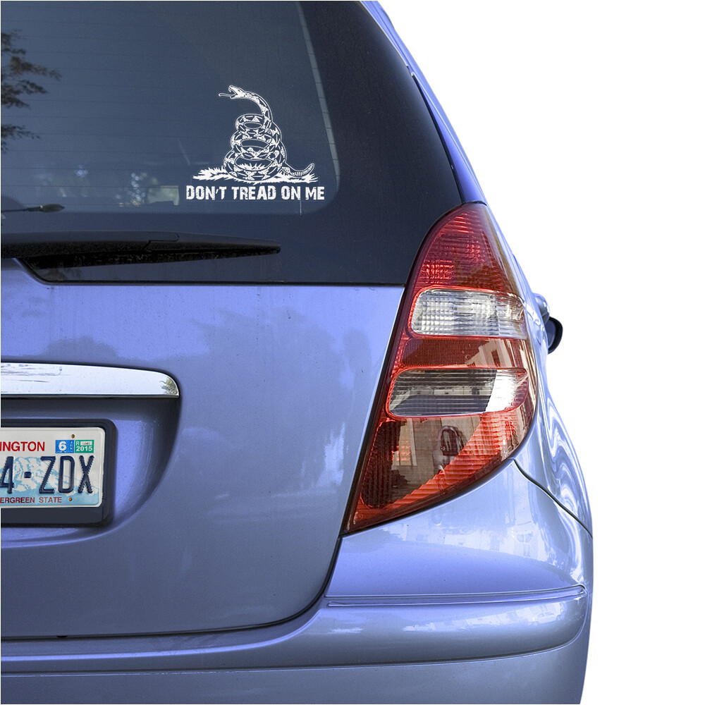 DON'T TREAD ON ME CLEAR VINYL DECAL STICKER FOR CAR OR TRUCK WINDOW,GADSDEN FLAG