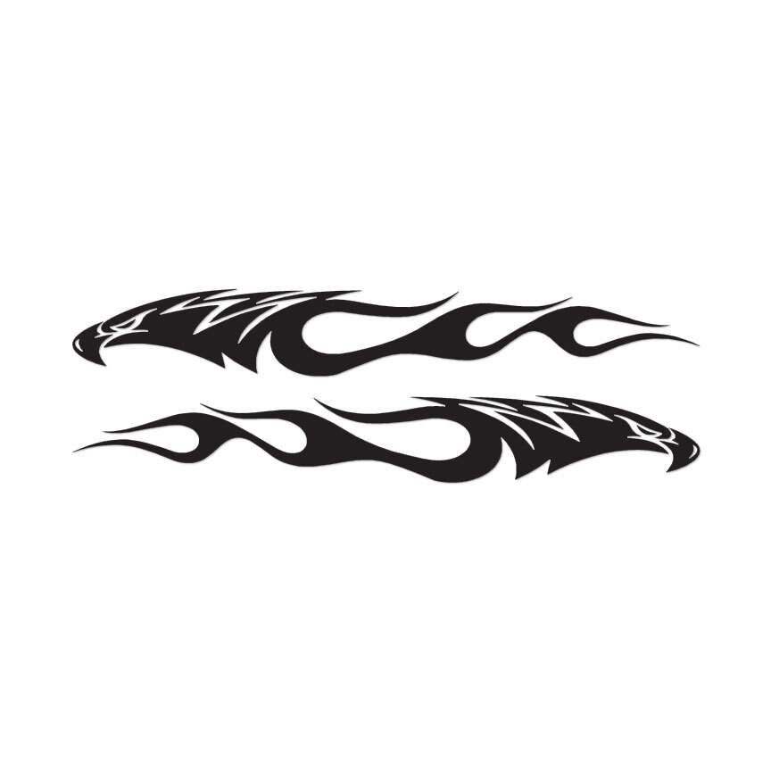 Set of Eagle Flames – Vinyl Decal Sticker – Multiple Color & Sizes – ebn247