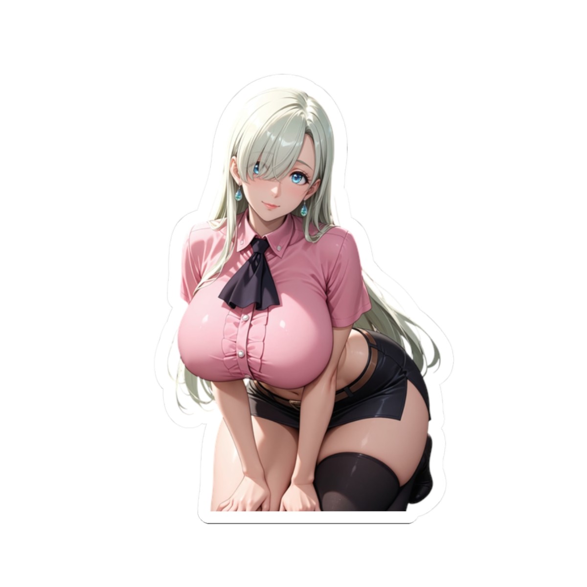 Cute Anime Waifu Sticker (BuyMoreFromMyShopSaveMore) Elizabeth Fan Art