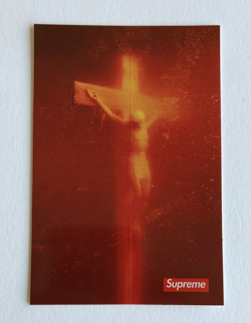 Supreme Piss Christ Sticker Andres Serrano 100% Authentic FW17 Season