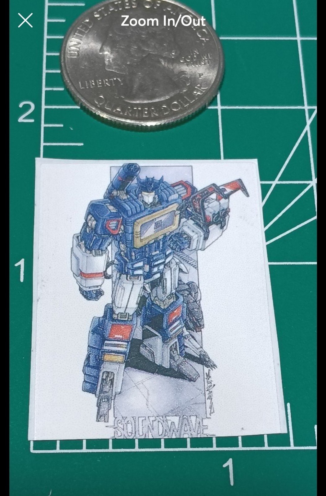 TRANSFORMERS X SOUNDWAVE 1X1 INCH STICKER X CELL PHONE COVER STICKER HIGH-GLOS
