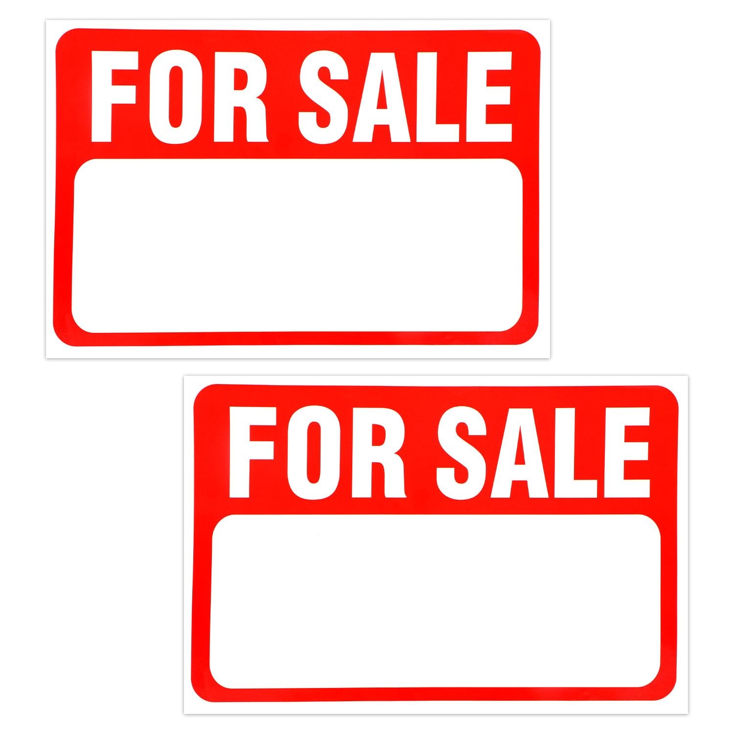 "2pcs SelfAdhesive Car Stickers for Sale Large Window Signage 12x8in"