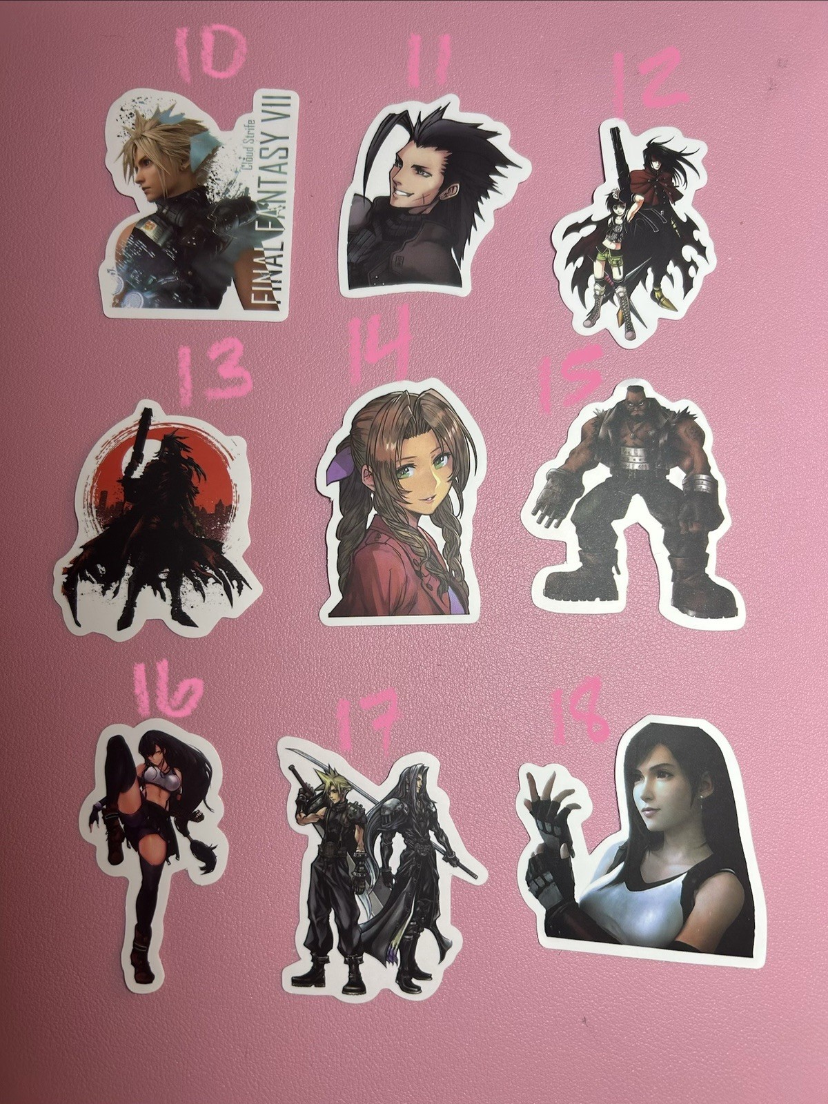 Final Fantasy, Death Note And More Anime Stickers