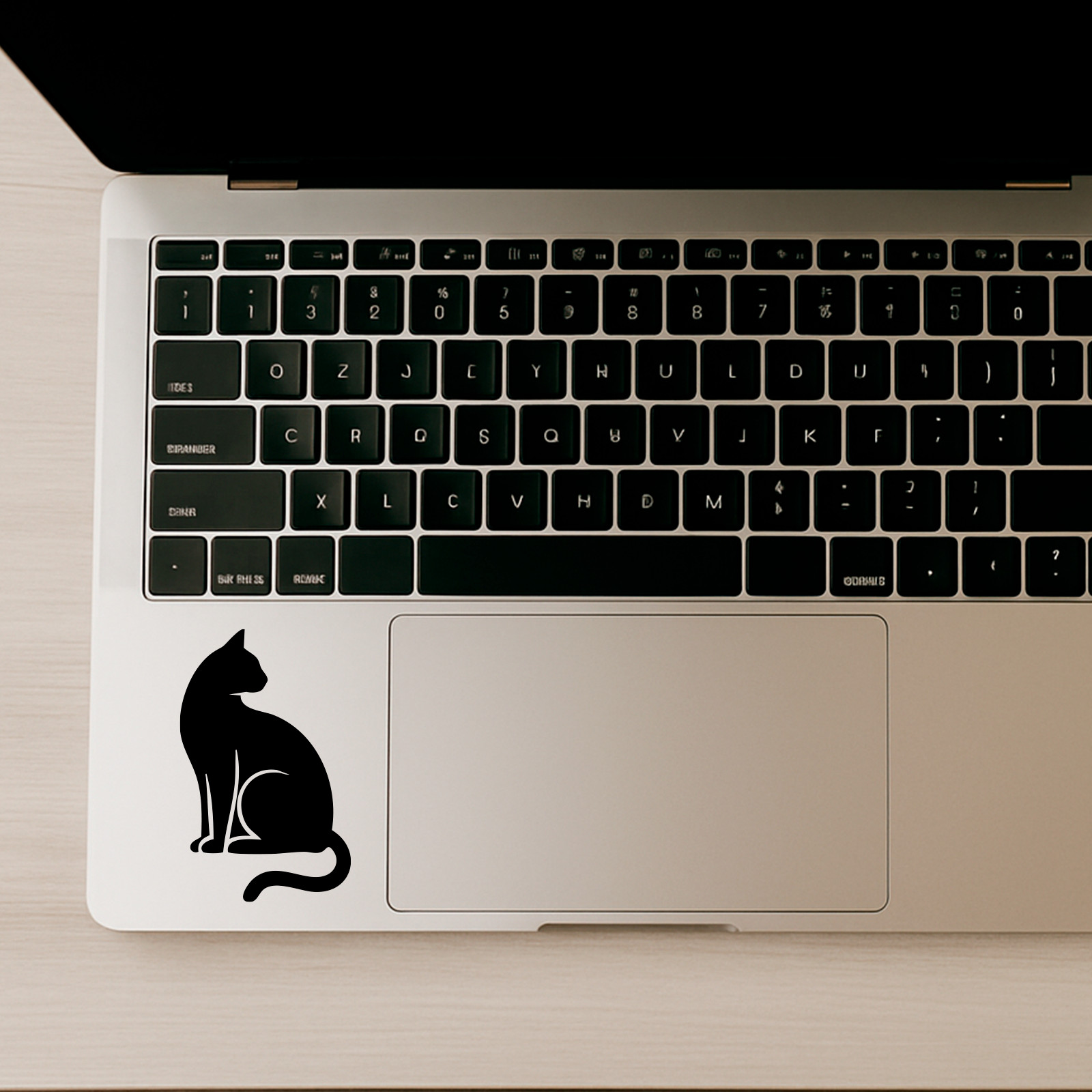 10 Cat Silhouette Vinyl Decals 2×2 Each Minimalist Set White or Black Cute Cat