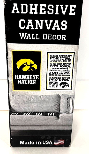 🏈 Iowa Hawkeyes University Adhesive Canvas Wall Décor – Set of 3