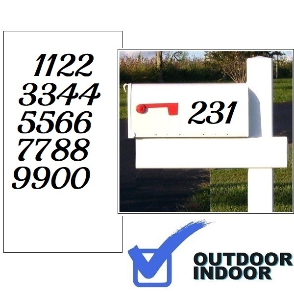 Mailbox Address locker Numbers Decal Sticker Window Door Wall Sign – PLAYBALL