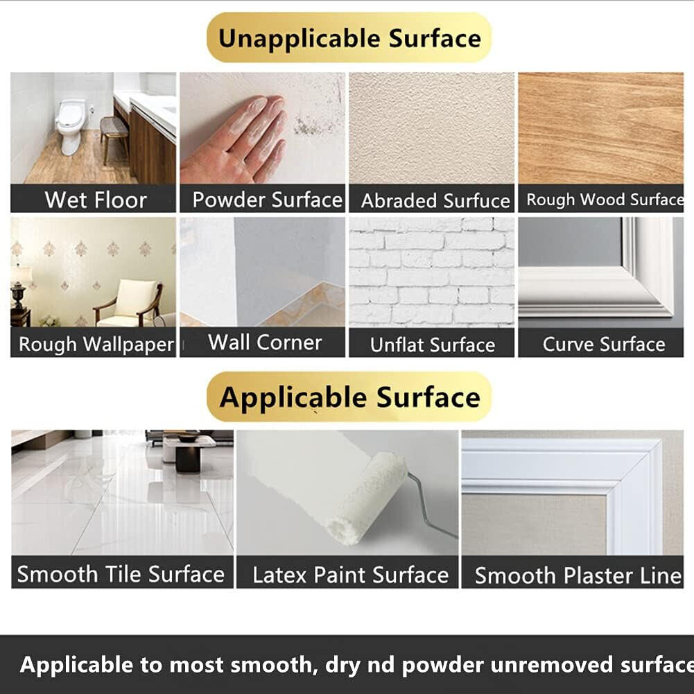 54yards Tile Seam Stickers Self-Adhesive Wall Floor Gap Sealing Tape Waterproof