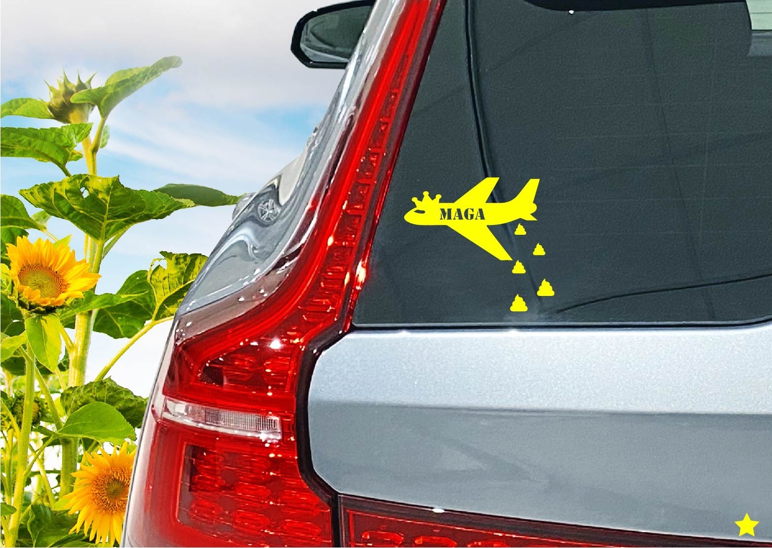 Trump King MAGA Airplane Decal Sticker Dropping Poo Poop 47 Anti Great Again