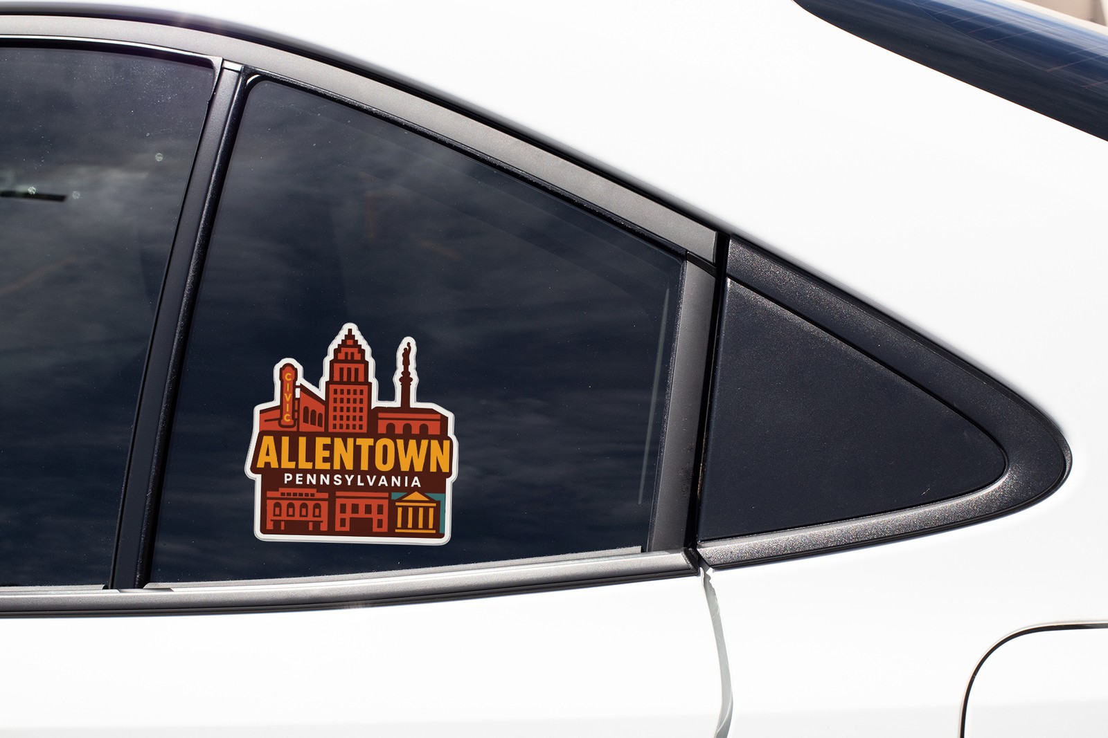 Allentown Pennsylvania Sticker Decal Vinyl Die-Cut City Skyline Landmark Design