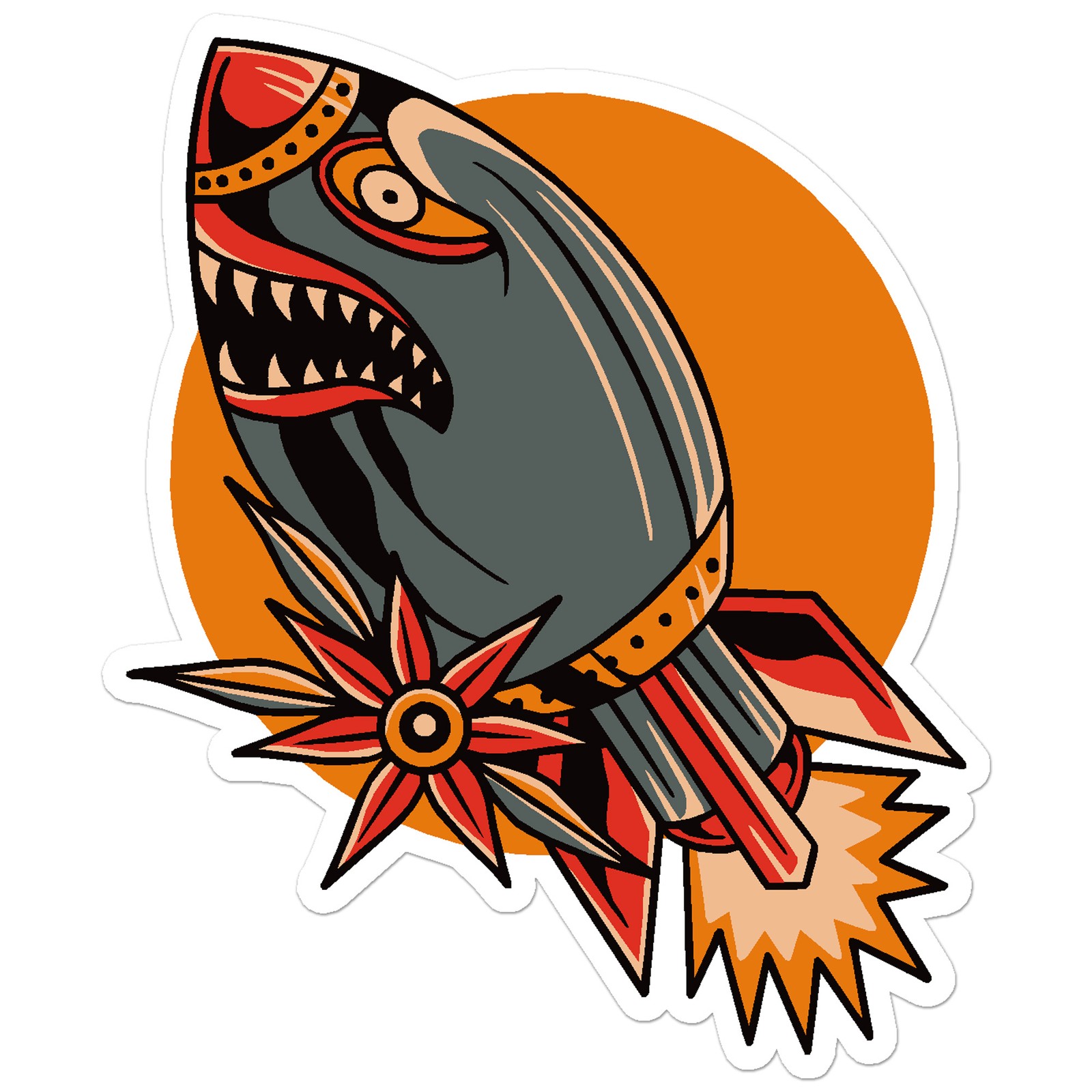 Bomb Missile Rocket – Vinyl Decal Sticker – Car Window Laptop – ebn12662