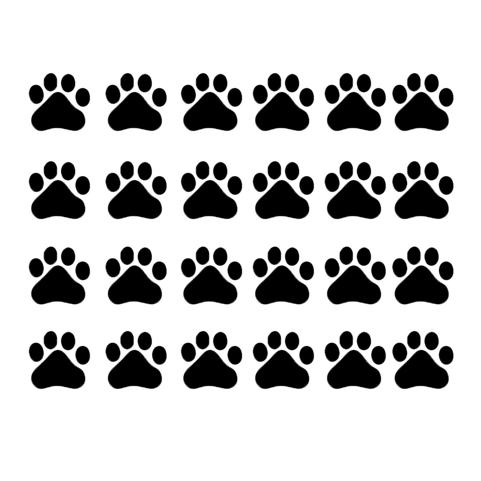 CHULAI 24 Pcs Large Dog Footprints Wall Decal Vinyl Stickers, Removable Lovel…