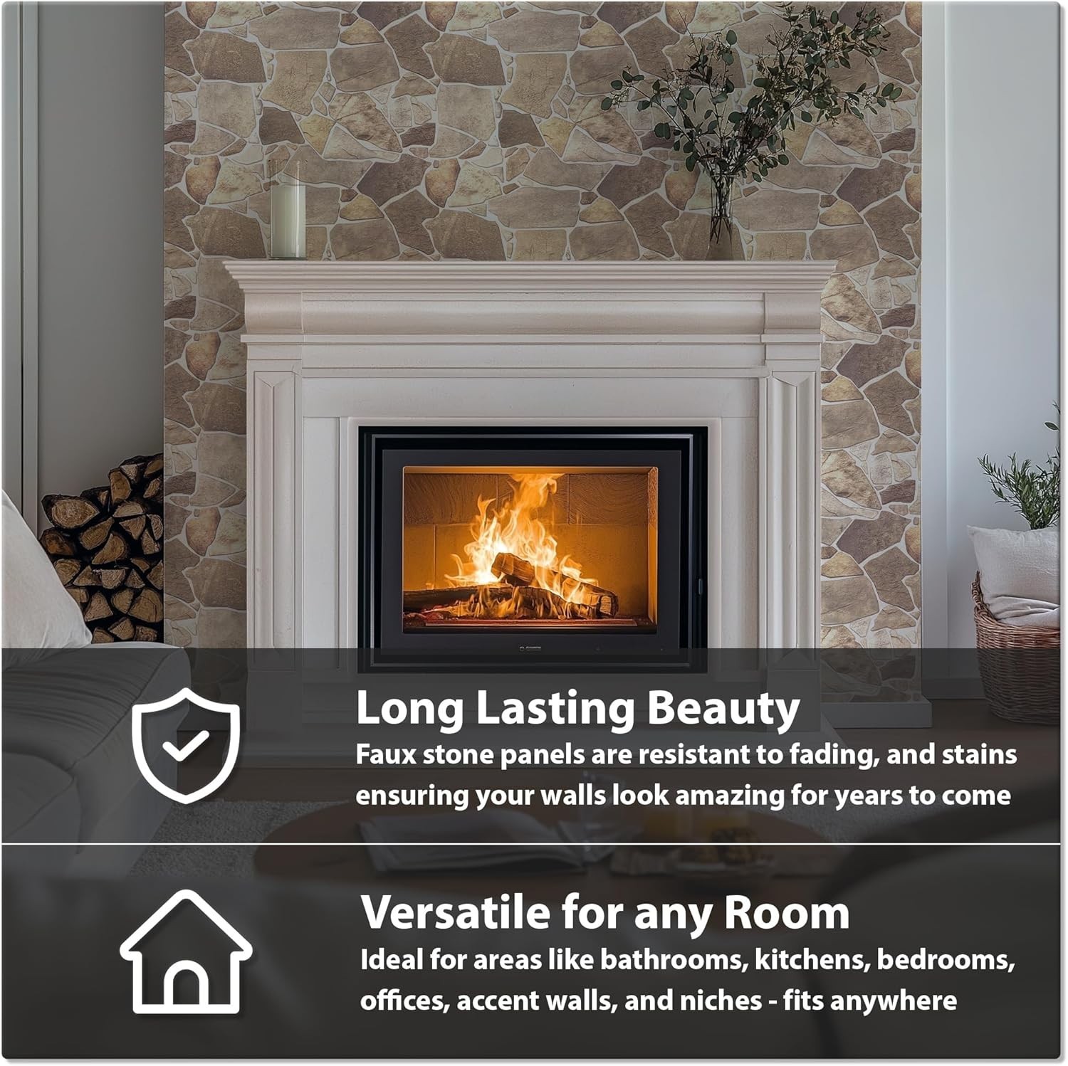 Transform Your Space with 3D Faux Stone Panels – Lightweight & Customizable