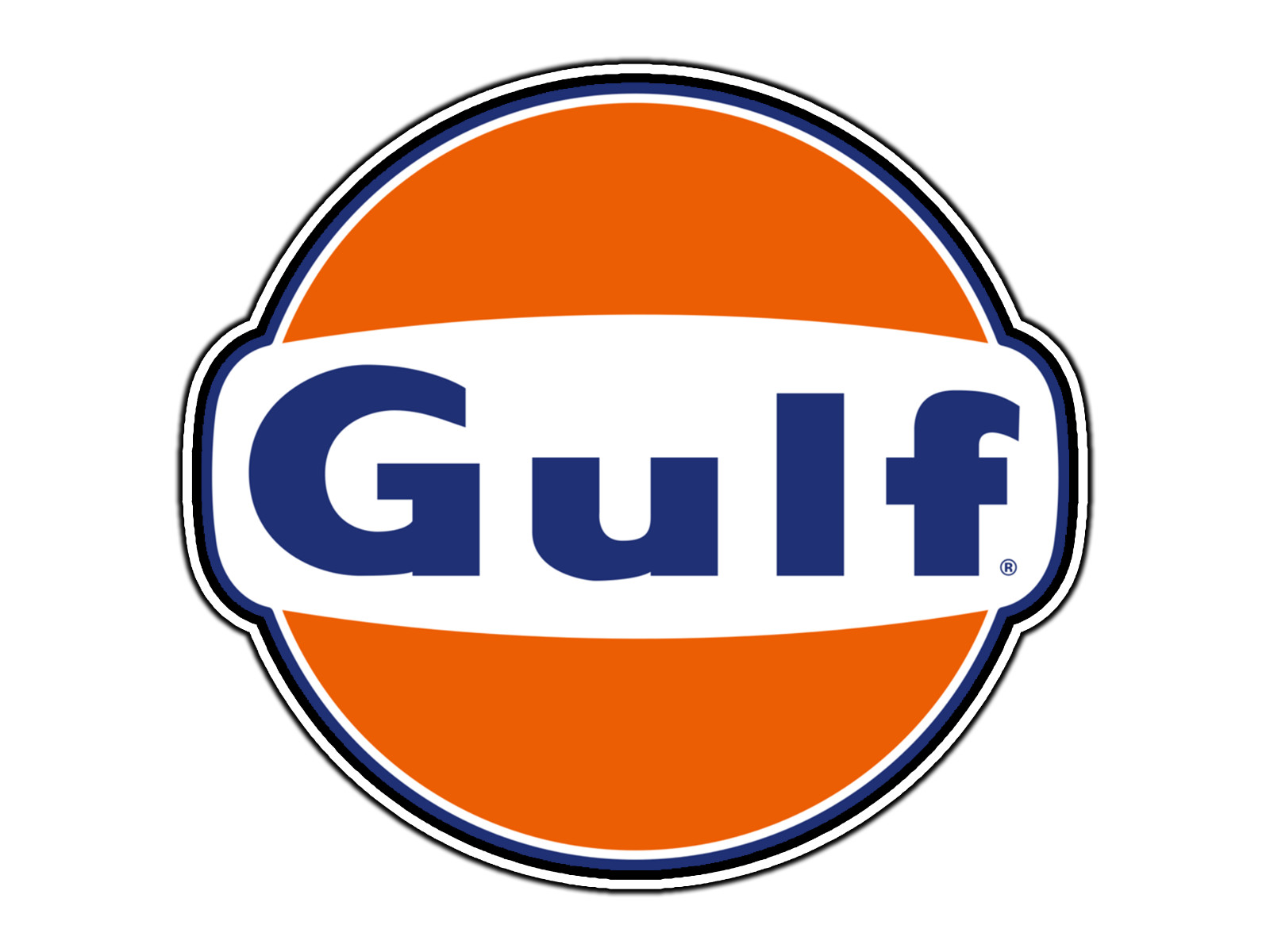 #0727 Gulf Oil Gas Fuel Logo #1 Waterproof Vinyl Sticker Decal Die-Cut