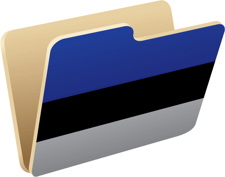 Estonia Folder Flag Car Bumper Sticker Decal