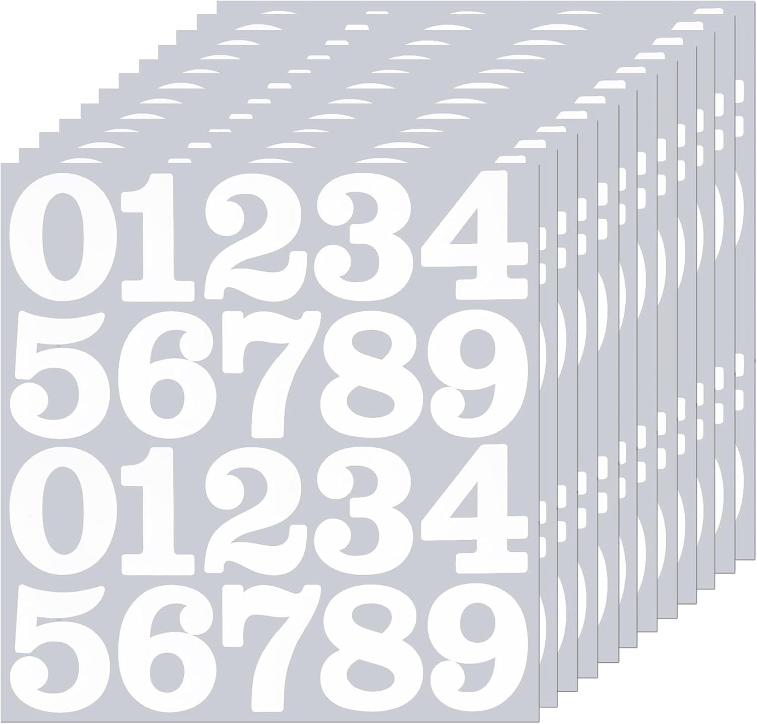 24 Sets 2 Inch 0-9 Self Adhesive Vinyl Number Stickers for File,Lockers,Mailbox,