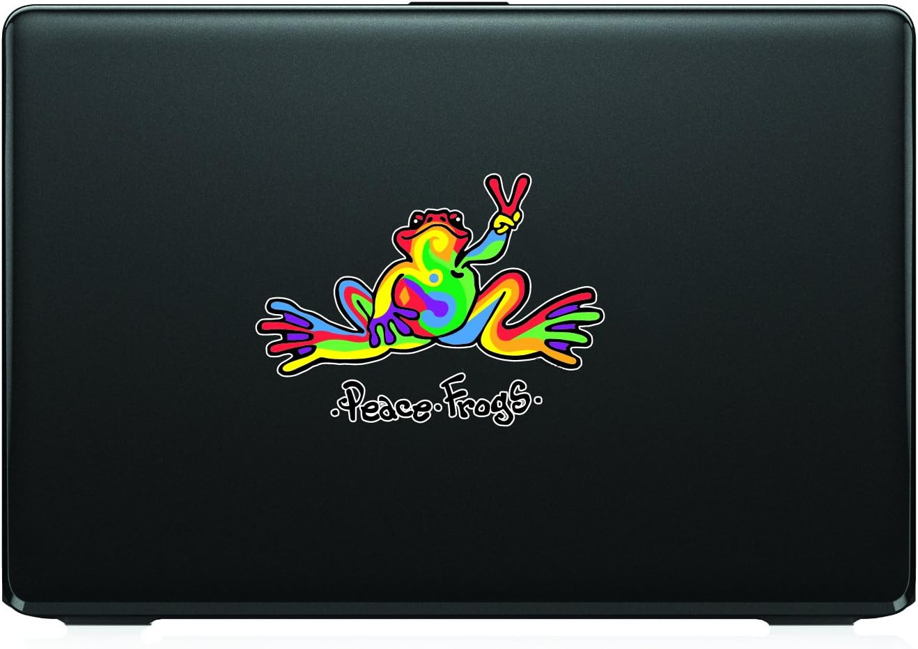 Peace Frogs Multi-Color Peace Frogs Car Sticker, Outdoor Rated Vinyl St
