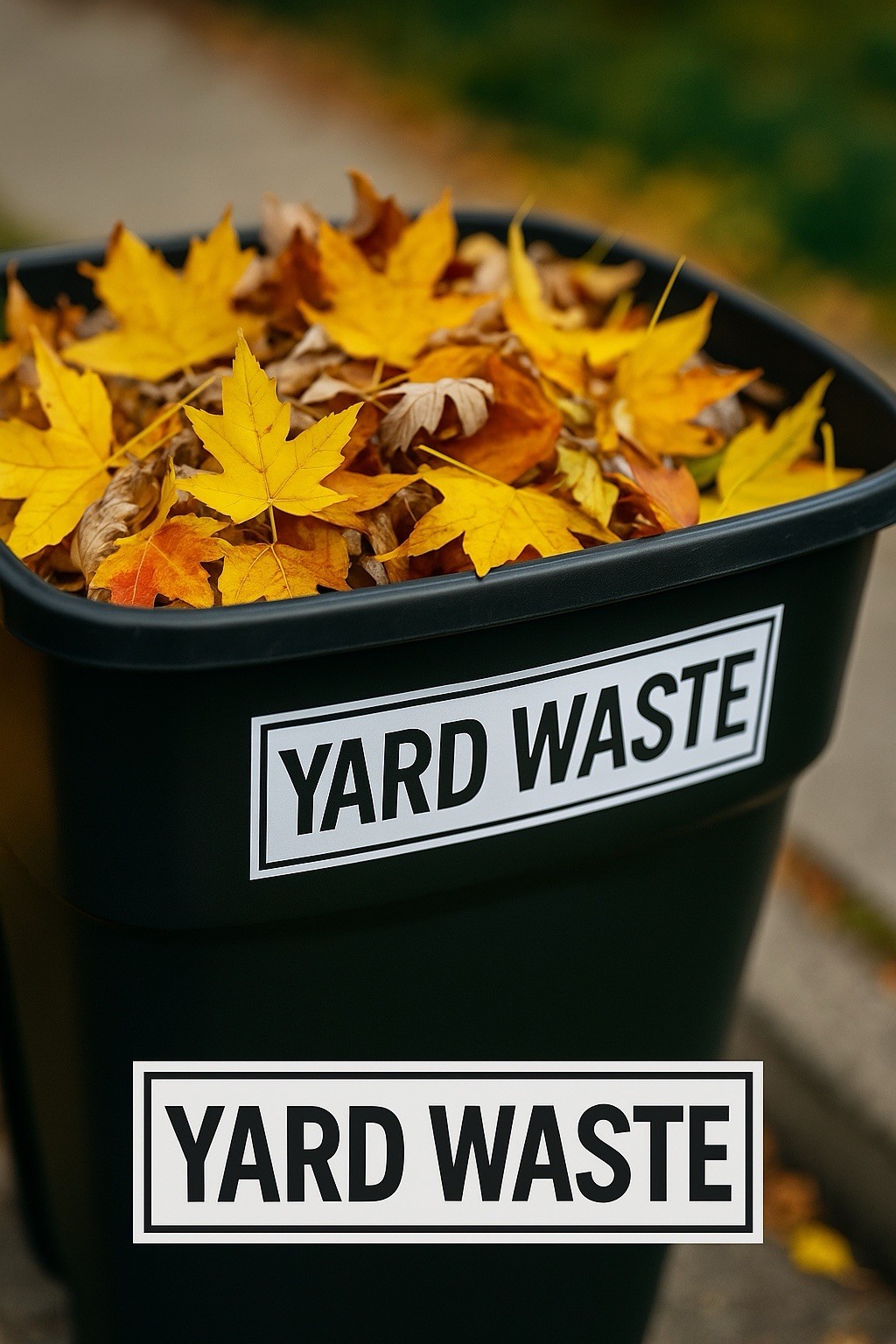 Yard Waste🚮♻️ Sticker 10" X 3" for Yard Debris. (2 Stickers Per Order)