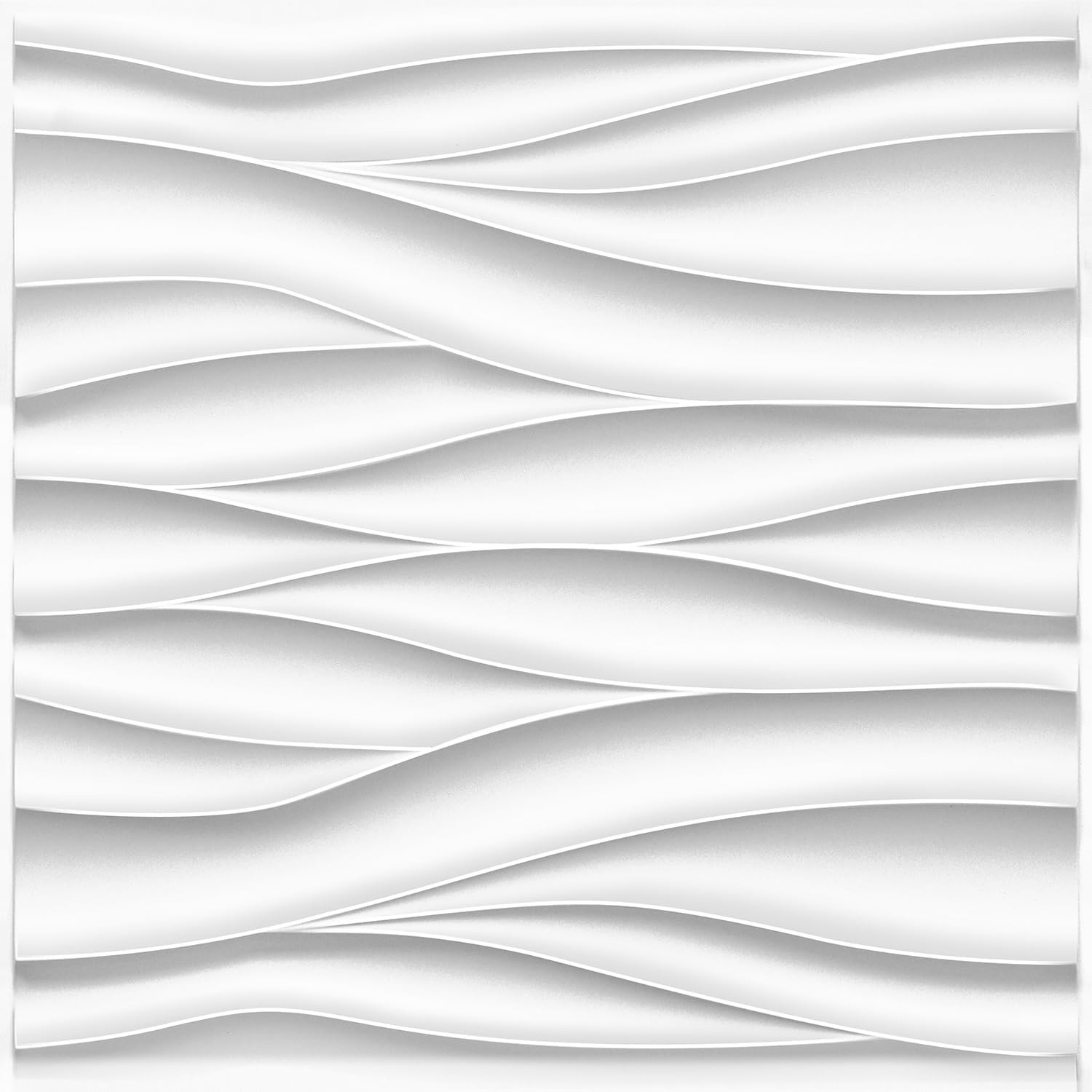 STICKGOO Wave Wall Panels for Interior Wall Decor, White 3D Wall Panels Accent W