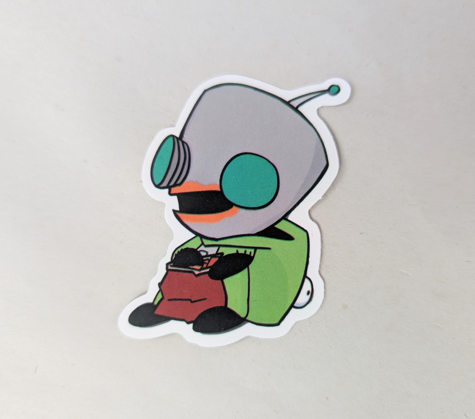 Set Of 10 Stickers Invader Zim & Gir In Dog Costume Alien Animation TV Show