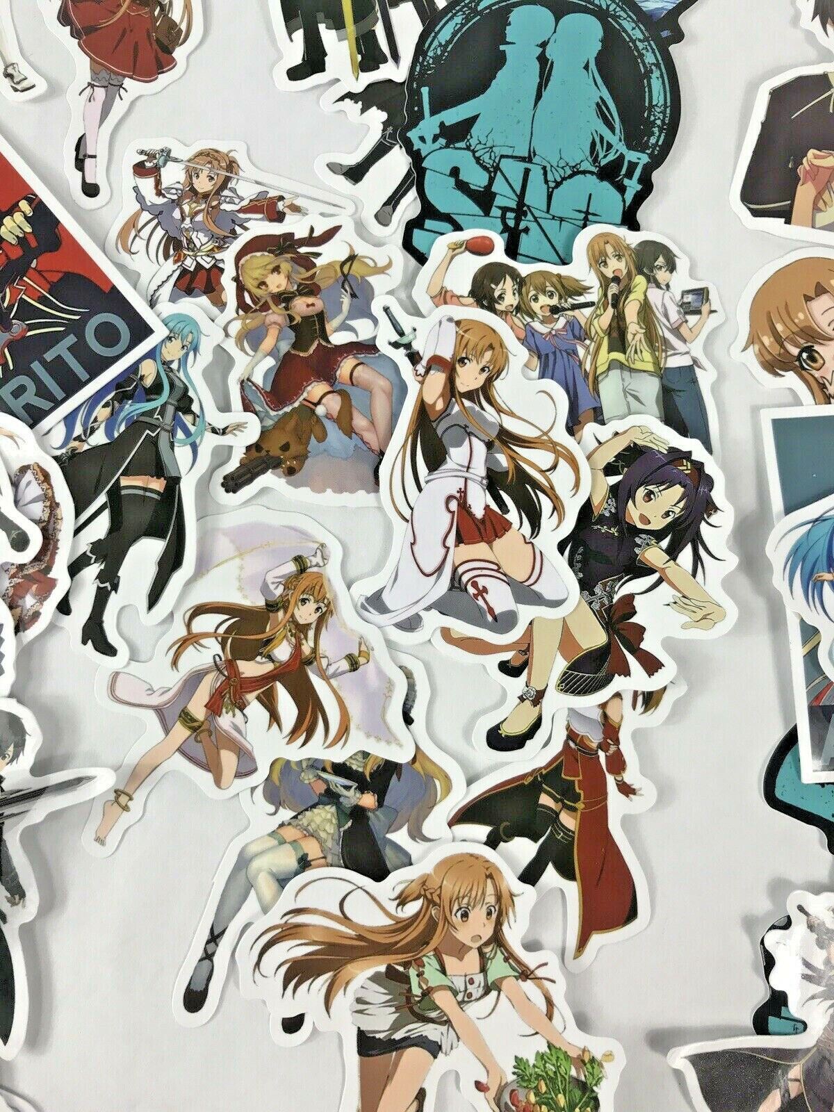 50pc Sword Art Online Asuna Kirito Anime Manga Laptop Wall Decal