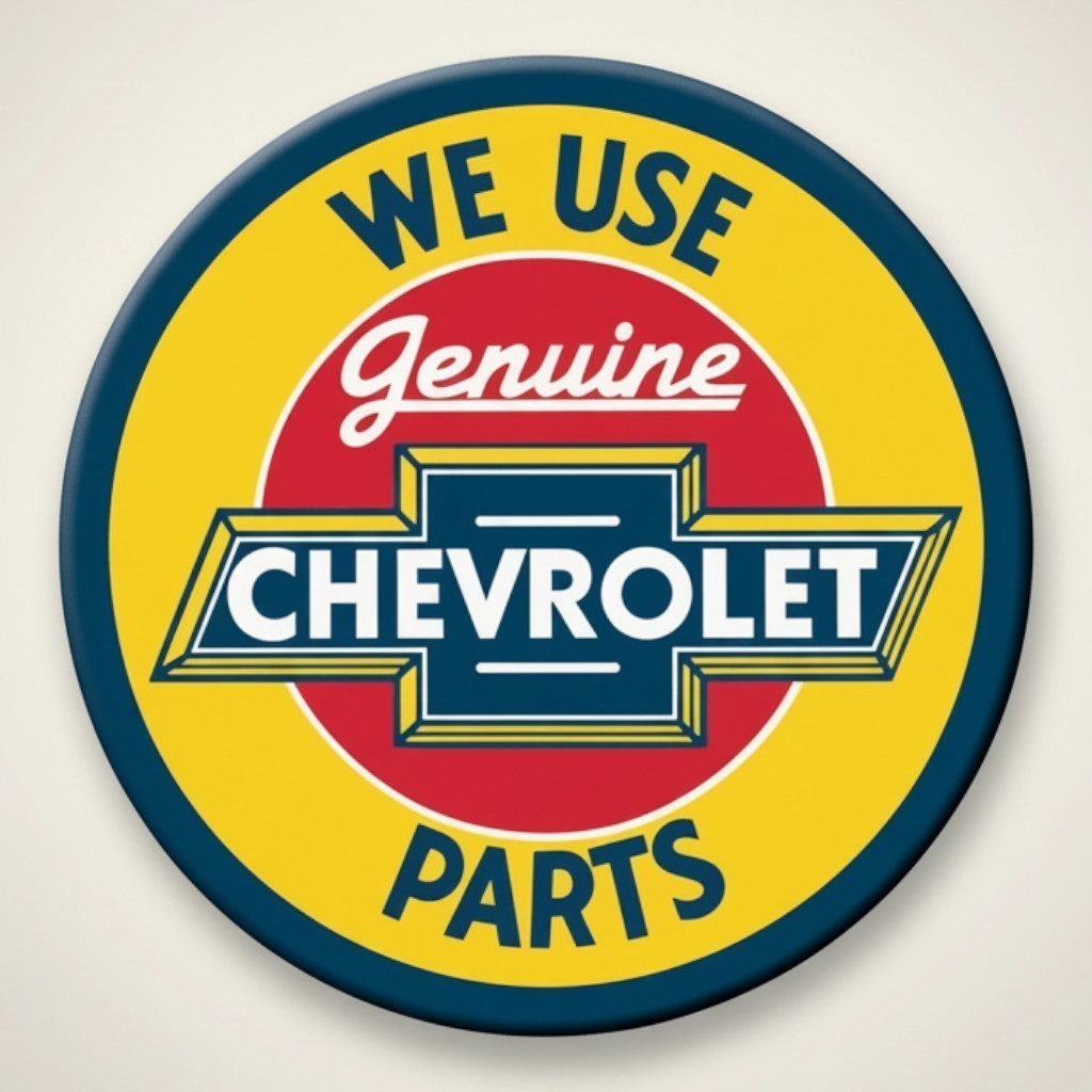 Chevrolet Genuine Parts Embossed Metal Magnet