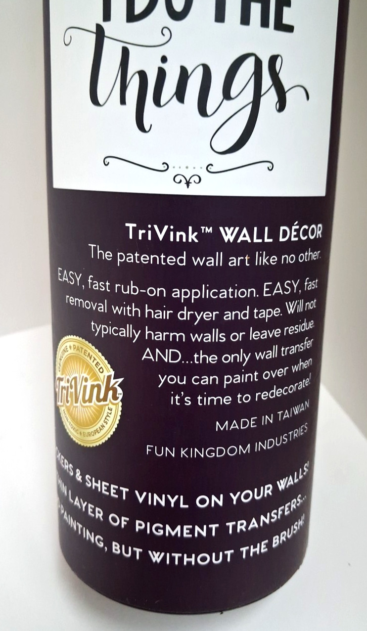 TriVink Wall Art Decor 'First I Drink the Coffee' 11" x 20" Pigment Transfer