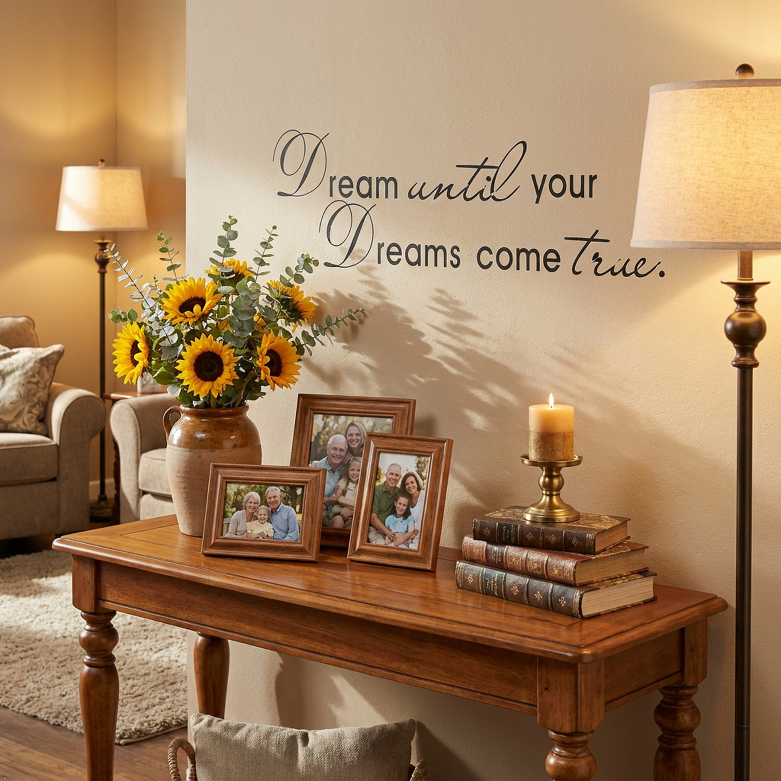 Dream Until Your Dreams Come True Quote Saying Wall Sticker Home Decal Decor