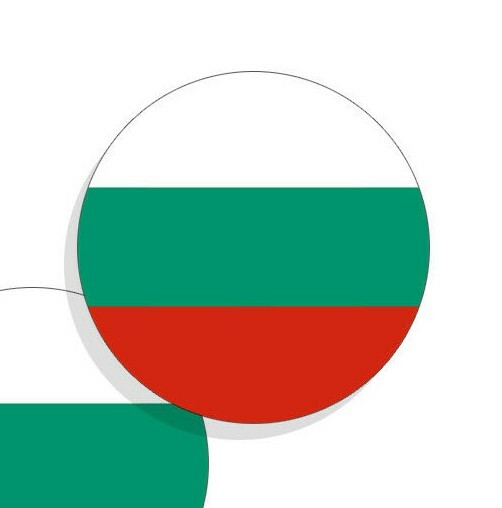 Bulgaria Flag Stickers Flag Decals Vinyl Indoor Outdoor Stickers Round 4 pack