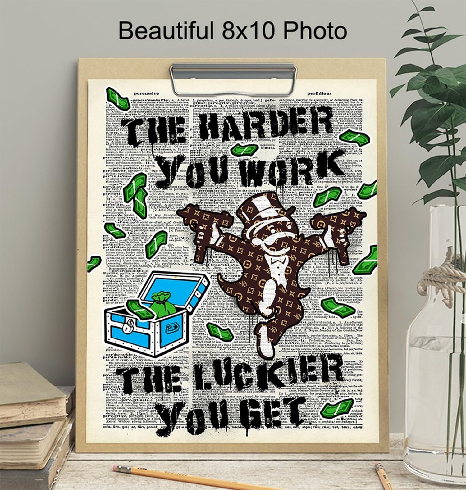 Monopoly Louis LV Motivational Wall Art – Positive Quotes – Entrepreneur Wall…