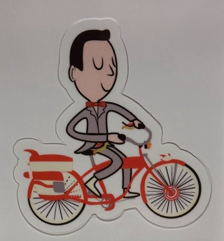 Pee-Wee Herman Retro Bicycle 3” Diecut Vinyl Sticker Decal Funny Big Adventure