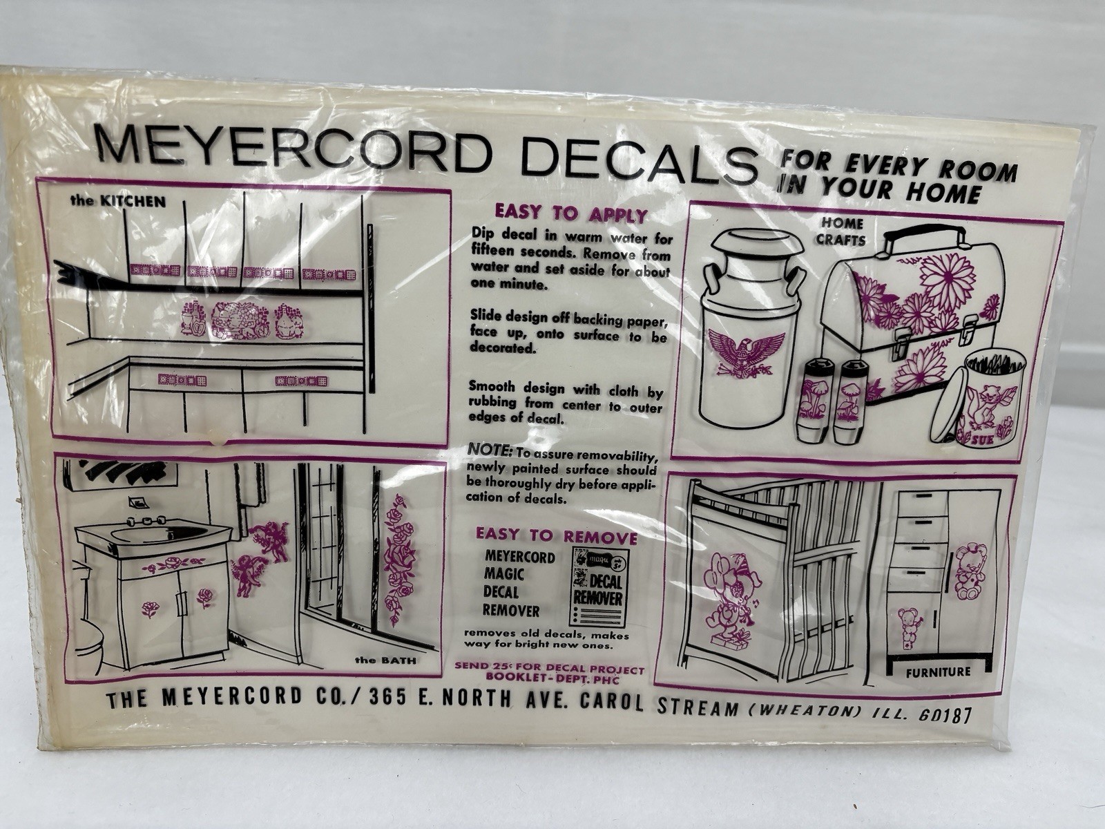 VTG Meyercord Decorator Decals Mix FRUIT 1526 Customize Your Decor 8.5 x 13"