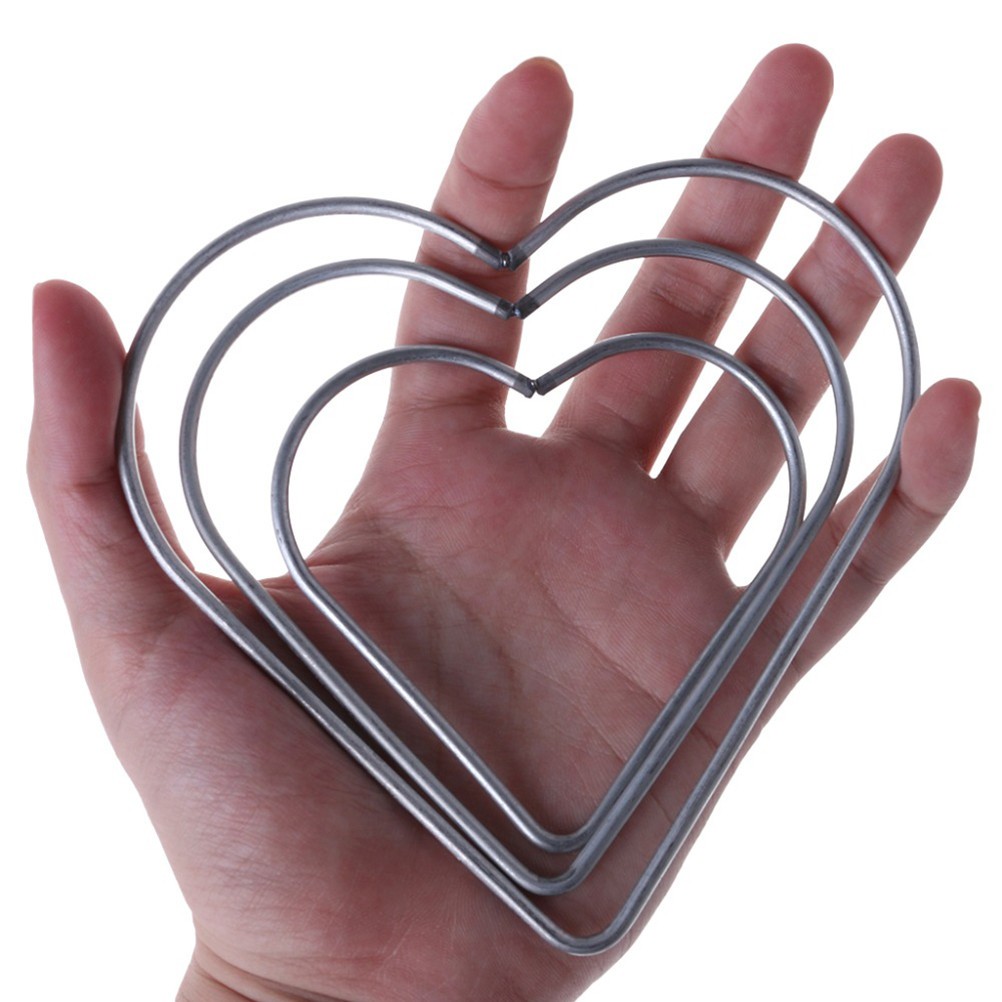 3 Pcs Metal Rings for Crafts Women Accessories DIY Dreamcatcher Heart Shaped