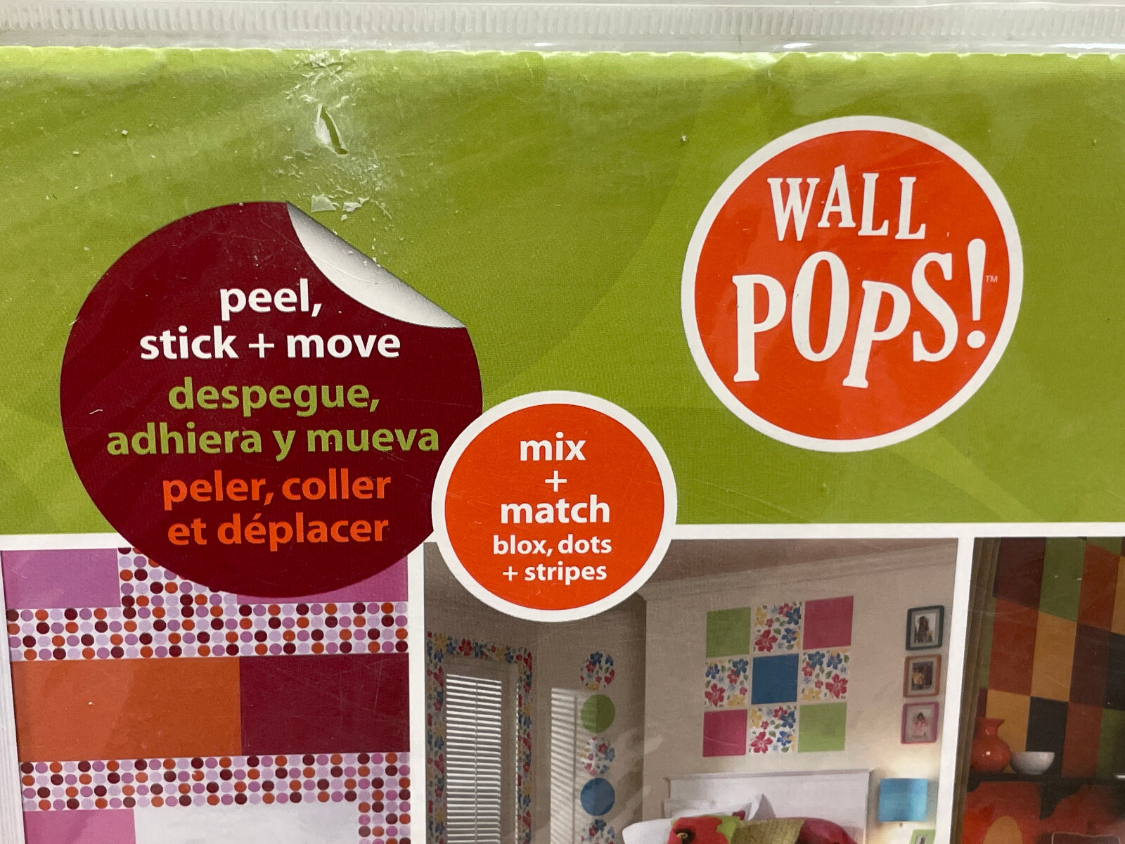 Wall Pops! 5 blox "black jack" self-stick removeable decals
